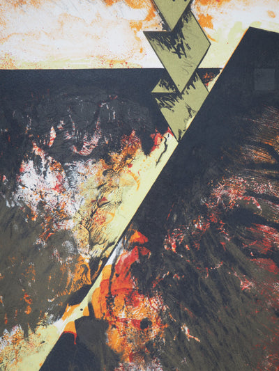Pérez CELIS : Montagne en feu, 1980 - Lithographie (détail)