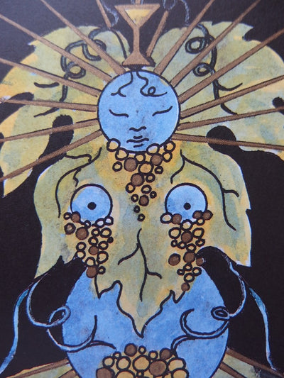 Béatrice CENCI : Le génie des vignes - Lithographie (détail)