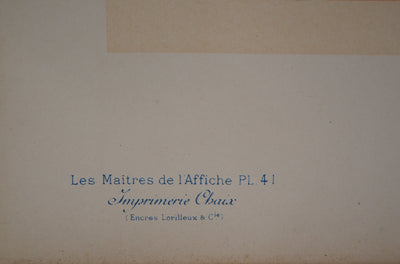 Jules CHÉRET : Danseuse soulevant sa jupe (Pantomimes lumineuses), 1895 - Affiche (détail)