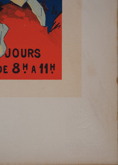 Jules CHÉRET : Danseuse soulevant sa jupe (Pantomimes lumineuses), 1895 - Affiche (détail)
