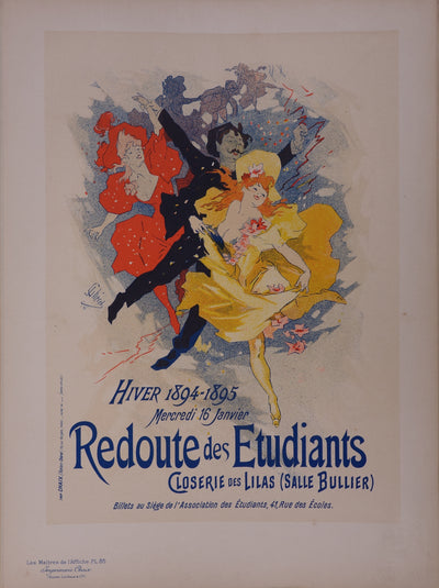 Jules CHÉRET : Redoute des étudiants - Affiche