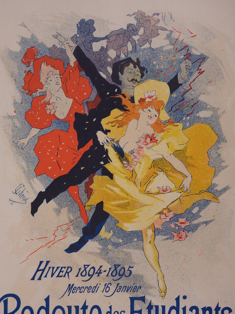 Jules CHÉRET : Redoute des étudiants - Affiche (détail)