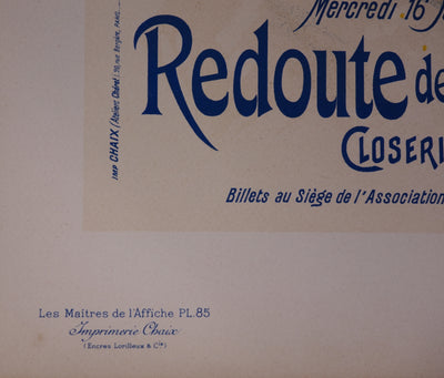 Jules CHÉRET : Redoute des étudiants - Affiche (détail)