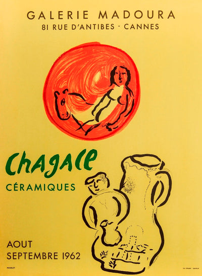 Marc CHAGALL : Céramiques Madoura, Affiche originale (photo de détail 2) - Crédit photo : Galerie Art.Paris