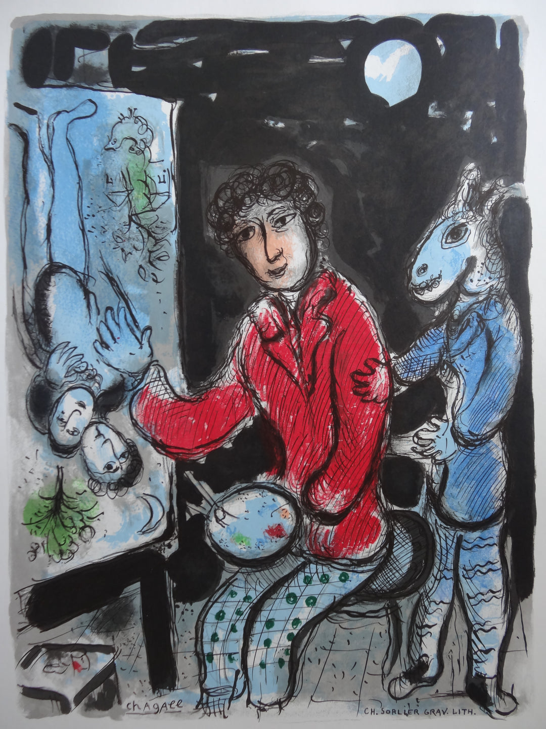 Marc CHAGALL : La Ruche et Montparnasse, Affiche originale