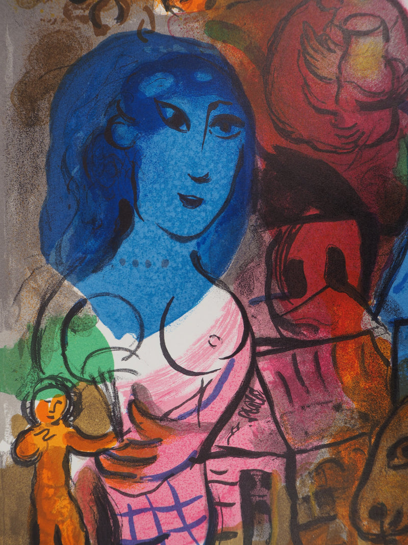 Marc CHAGALL : Intimité, Lithographie originale (photo de détail 2) - Crédit photo : Galerie Art.Paris