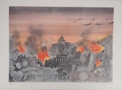 Roger CHAPELAIN-MIDY : Apocalypse : la fin du Monde - Lithographie
