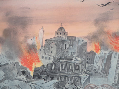 Roger CHAPELAIN-MIDY : Apocalypse : la fin du Monde - Lithographie (détail)