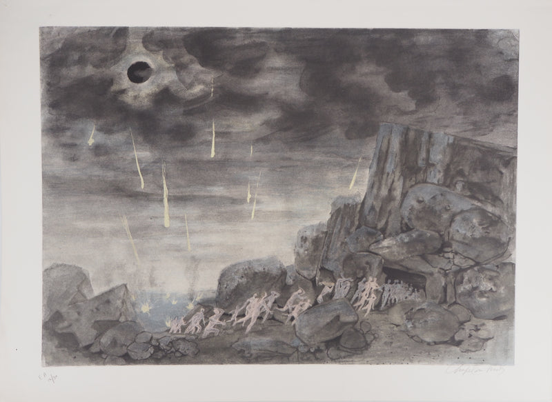 Roger CHAPELAIN-MIDY : Bible : Le châtiment de Sodome et Gomorrhe - Lithographie