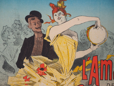 Jules CHERET : L'Amant des Danseuses, 1895 - Affiche (détail)