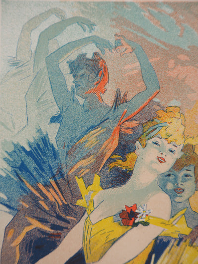 Jules CHERET : Les ballerines (Les coulisses de l'Opéra), 1895 - Affiche (détail)