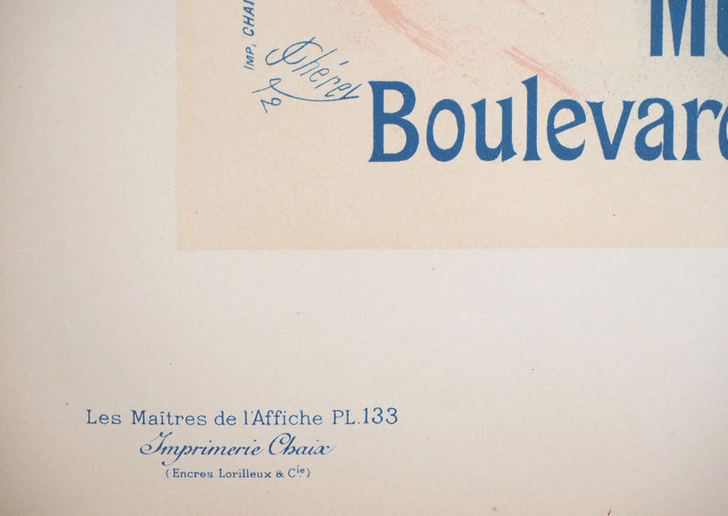 Jules CHERET : Au cabaret (Olympia), 1897 - Affiche (détail)