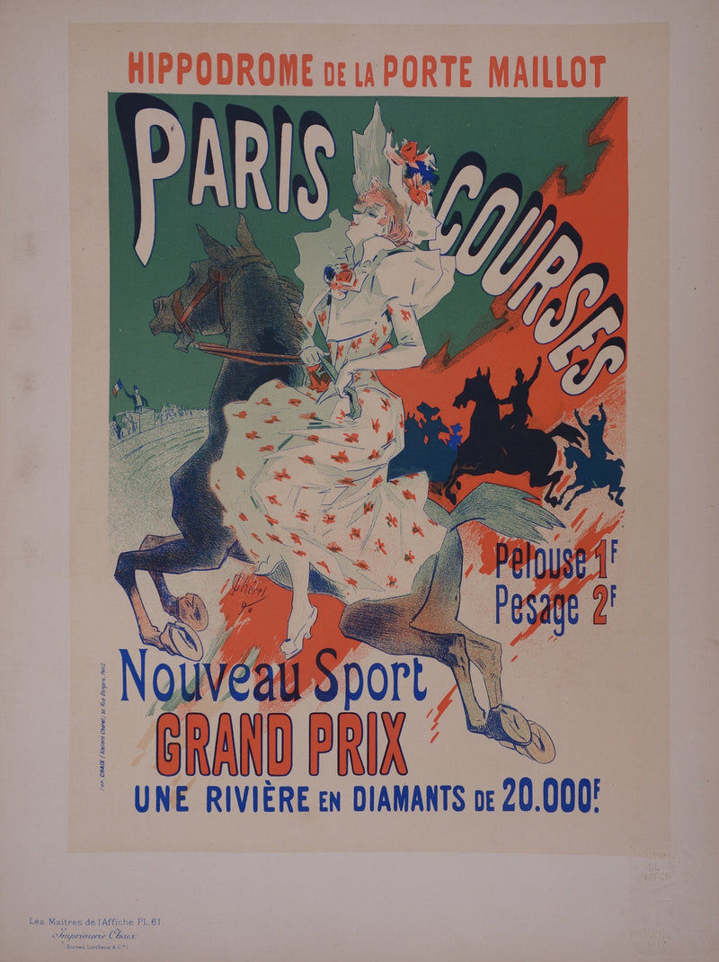 Jules CHERET : Une cavalière élégante, 1897 - Affiche