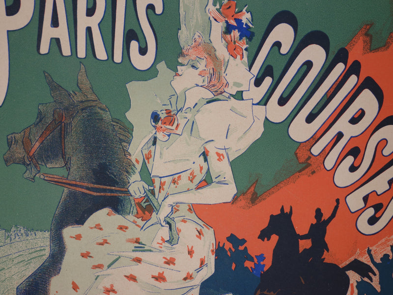 Jules CHERET : Une cavalière élégante, 1897 - Affiche (détail)