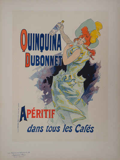 Jules CHERET : Femme élégante avec son apéritif, 1895 - Affiche