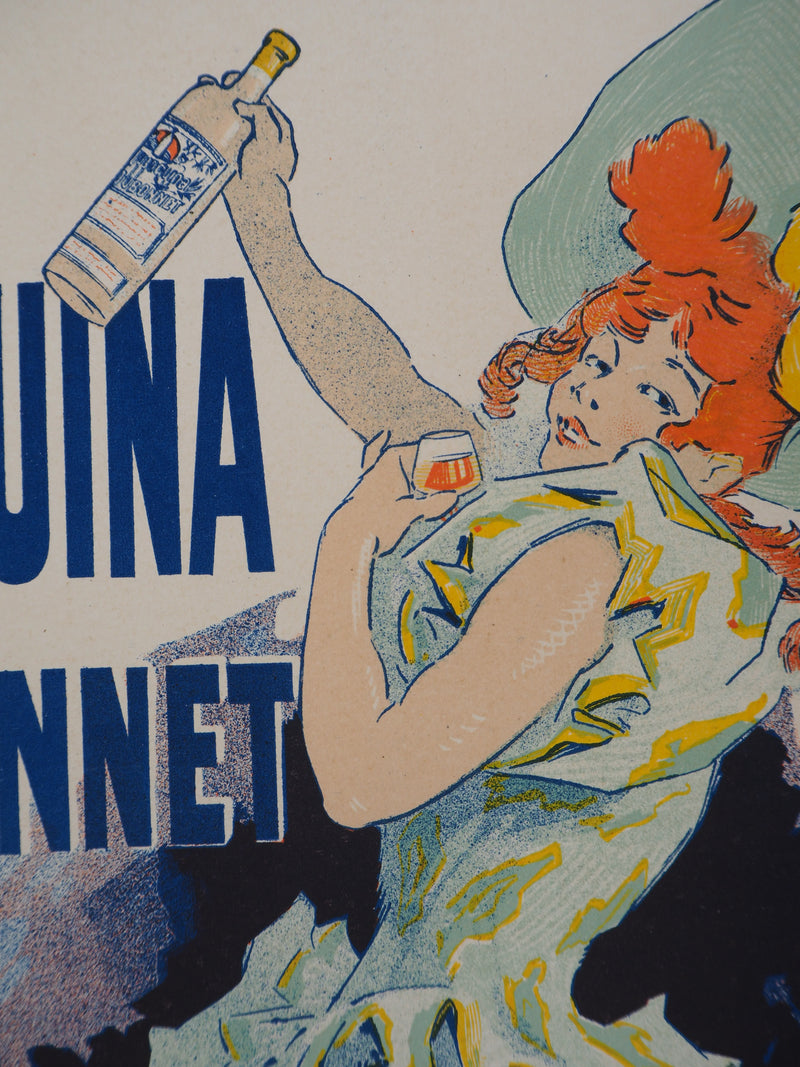 Jules CHERET : Femme élégante avec son apéritif, 1895 - Affiche (détail)