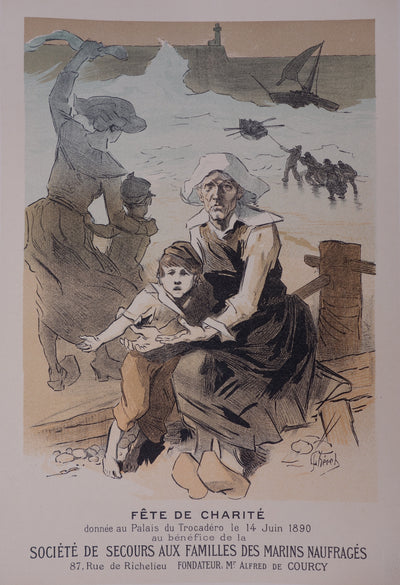 Jules CHERET : Fête de Charité au profit des Familles des Marins - Affiche (détail)