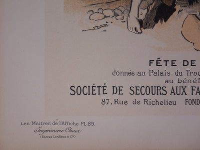 Jules CHERET : Fête de Charité au profit des Familles des Marins - Affiche (détail)