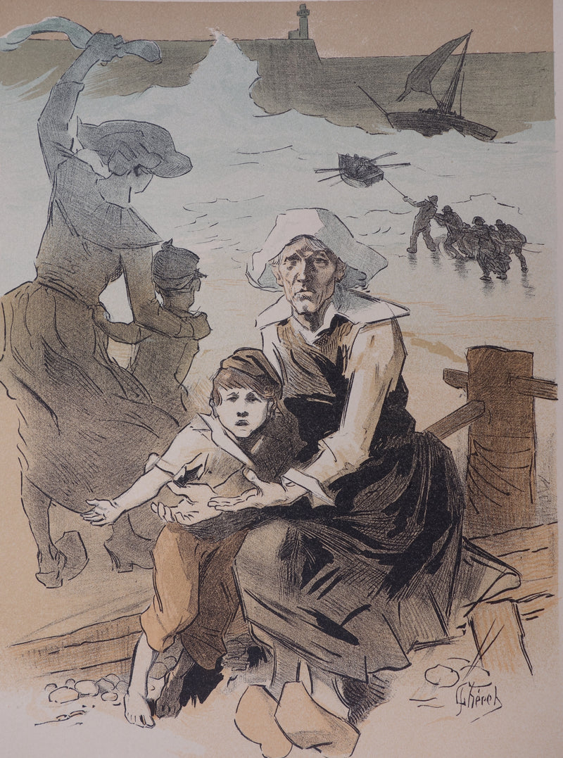 Jules CHERET : Fête de Charité au profit des Familles des Marins - Affiche (détail)