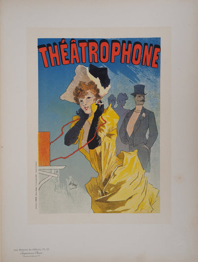Jules CHERET : Jeune fille au téléphone (Théâtrophone), 1895 - Affiche