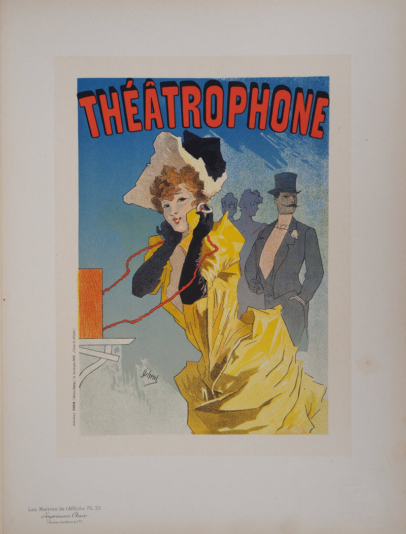 Jules CHERET : Jeune fille au téléphone (Théâtrophone), 1895 - Affiche