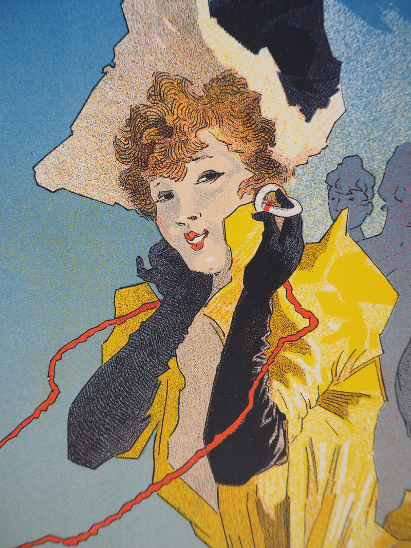 Jules CHERET : Jeune fille au téléphone (Théâtrophone), 1895 - Affiche (détail)
