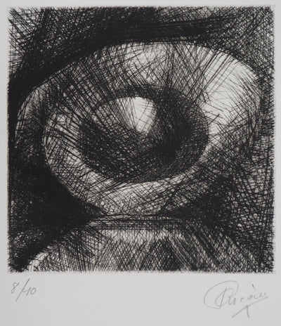 Paul CHERIAU : L'oeil noir - Gravure