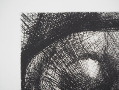Paul CHERIAU : L'oeil noir - Gravure (détail)