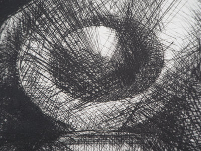 Paul CHERIAU : L'oeil noir - Gravure (détail)