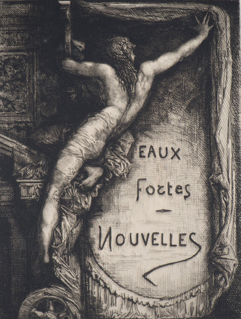François Nicolas CHIFFLART : Frontispice Eaux fortes Nouvelle - Gravure