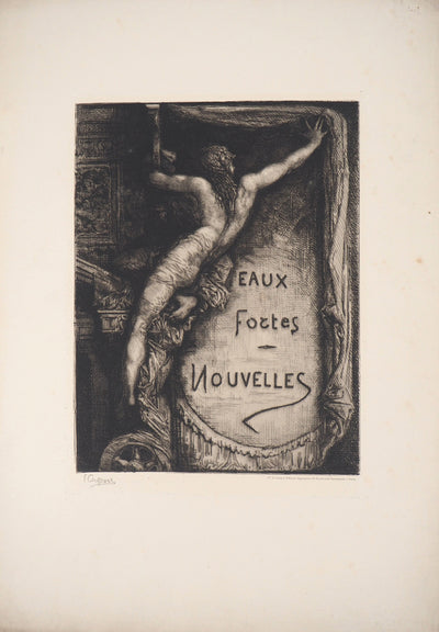 François Nicolas CHIFFLART : Frontispice Eaux fortes Nouvelle - Gravure (détail)
