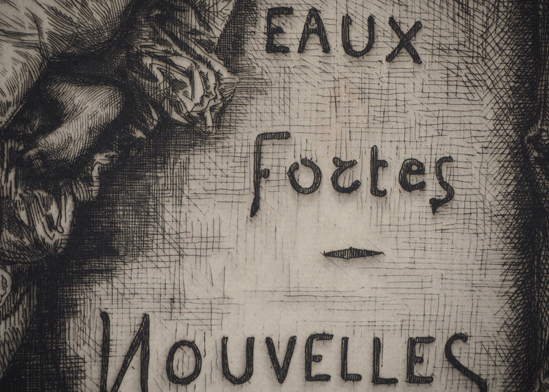 François Nicolas CHIFFLART : Frontispice Eaux fortes Nouvelle - Gravure (détail)