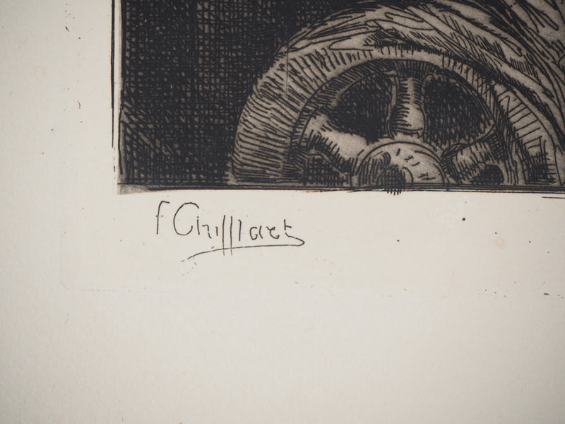 François Nicolas CHIFFLART : Frontispice Eaux fortes Nouvelle - Gravure (détail)
