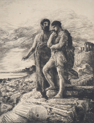 François Nicolas CHIFFLART : Le passé - Gravure