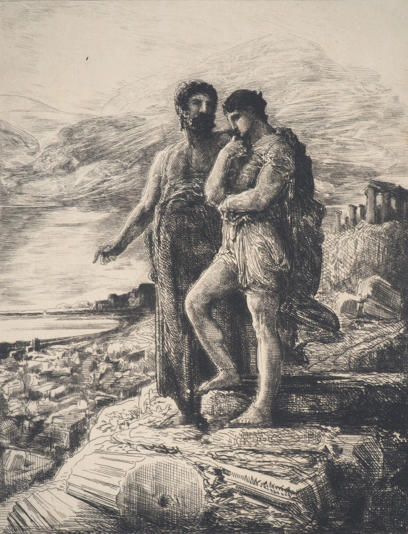 François Nicolas CHIFFLART : Le passé - Gravure