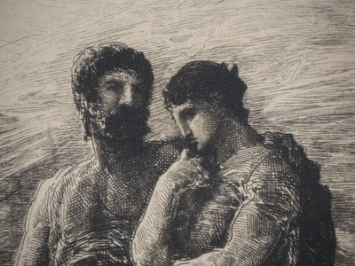 François Nicolas CHIFFLART : Le passé - Gravure (détail)