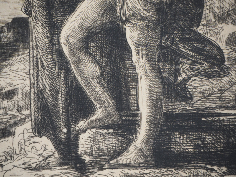 François Nicolas CHIFFLART : Le passé - Gravure (détail)