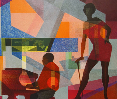 Sacha CHIMKEVITCH : Jazz : Ginger - Lithographie (détail)