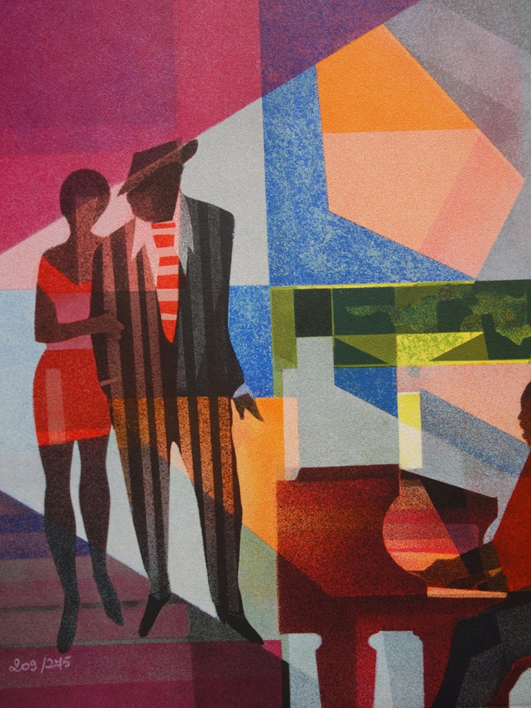 Sacha CHIMKEVITCH : Jazz : Ginger - Lithographie (détail)