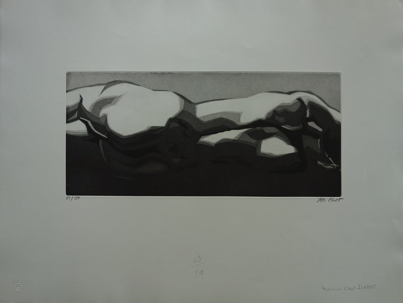 Maurice CHOT-PLASSOT : Nu allongé - Gravure