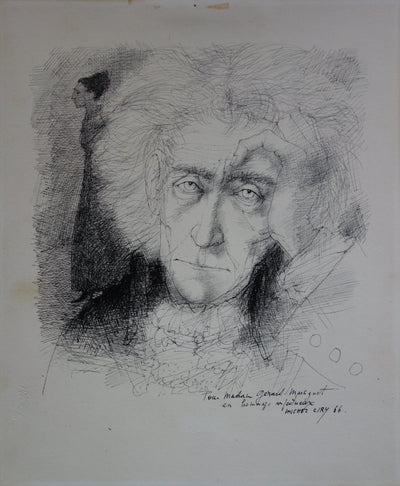 Michel CIRY : Le penseur et sa muse - Gravure