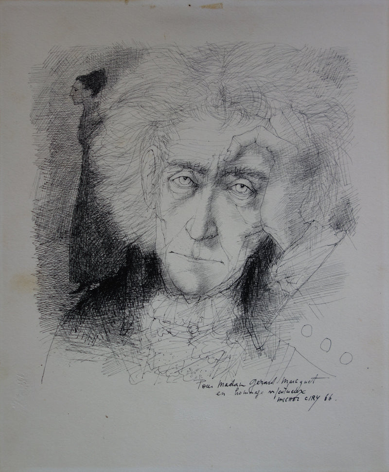 Michel CIRY : Le penseur et sa muse - Gravure