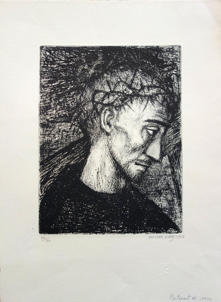 Michel CIRY : Portement de Croix, 1956 - Gravure