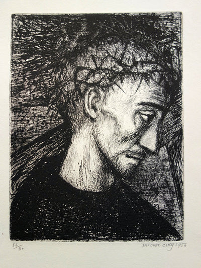 Michel CIRY : Portement de Croix, 1956 - Gravure (détail)