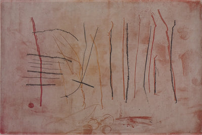 Line CLEMENT : Recherche de verticalité, 1983  - Gravure