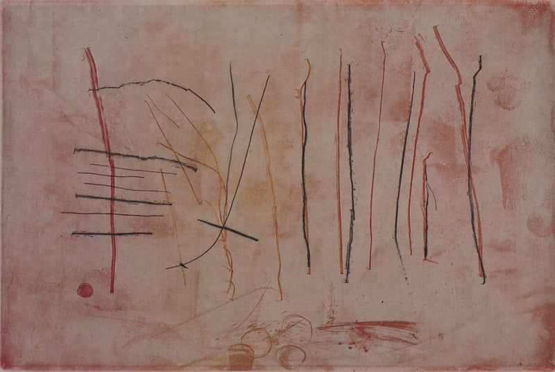 Line CLEMENT : Recherche de verticalité, 1983  - Gravure