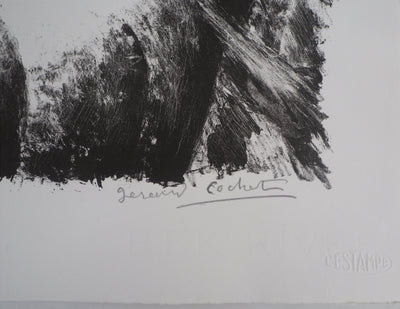 Gérard COCHET : Les chevaux - Lithographie (détail)
