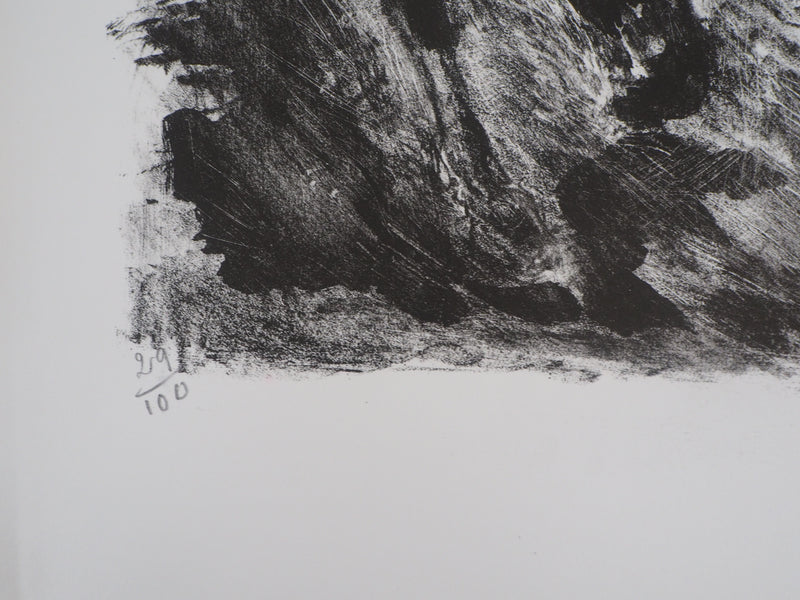 Gérard COCHET : Les chevaux - Lithographie (détail)
