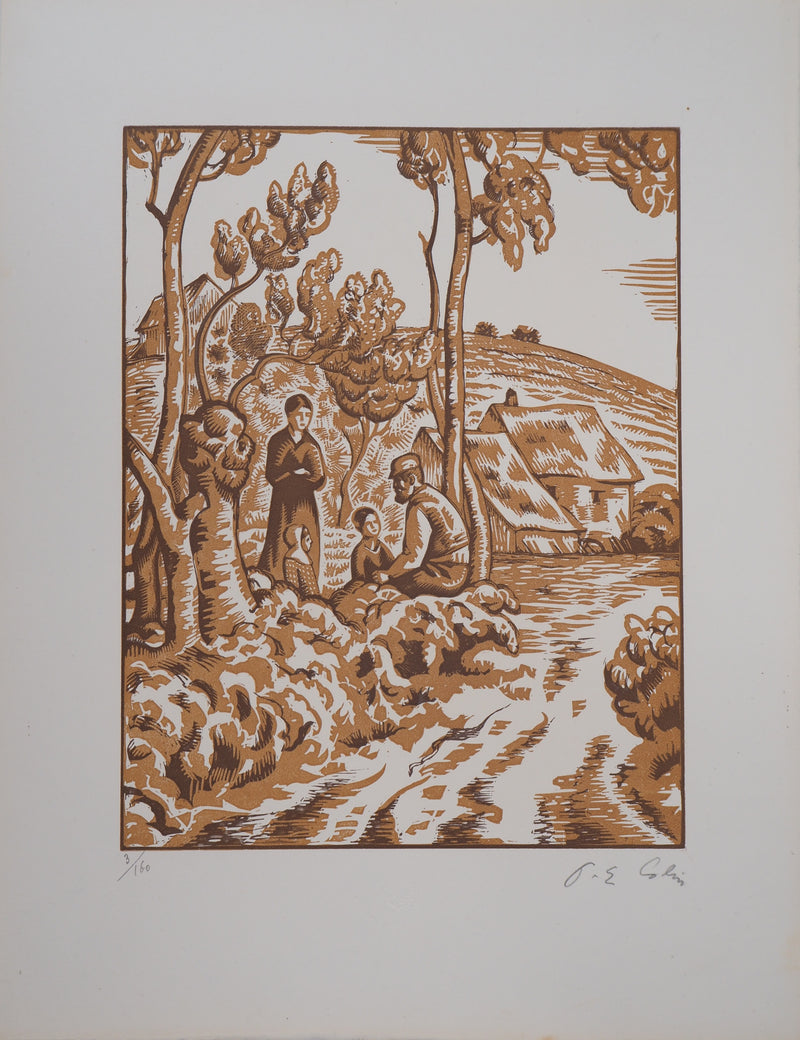 Paul-Emile COLIN : La paix, 1929 - Gravure sur bois