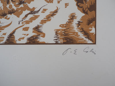 Paul-Emile COLIN : La paix, 1929 - Gravure sur bois (détail)